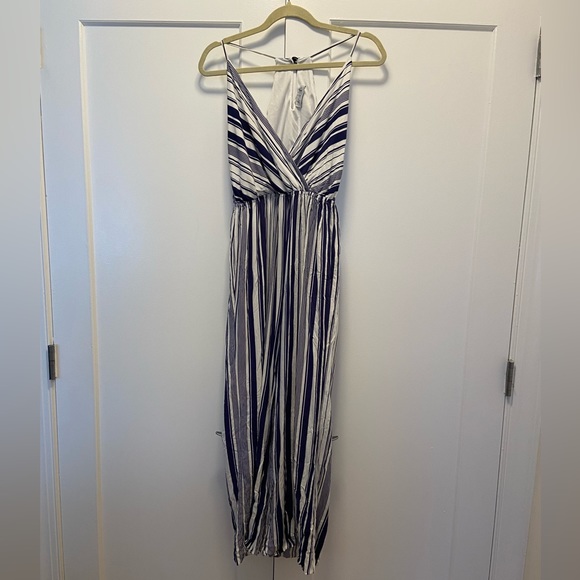 COPY - Blue and white striped summer jumpsuit - Picture 2 of 13